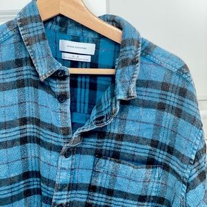 Men’s Urban Outfitters Long sleeve Flannel Shirt - Large, Blue